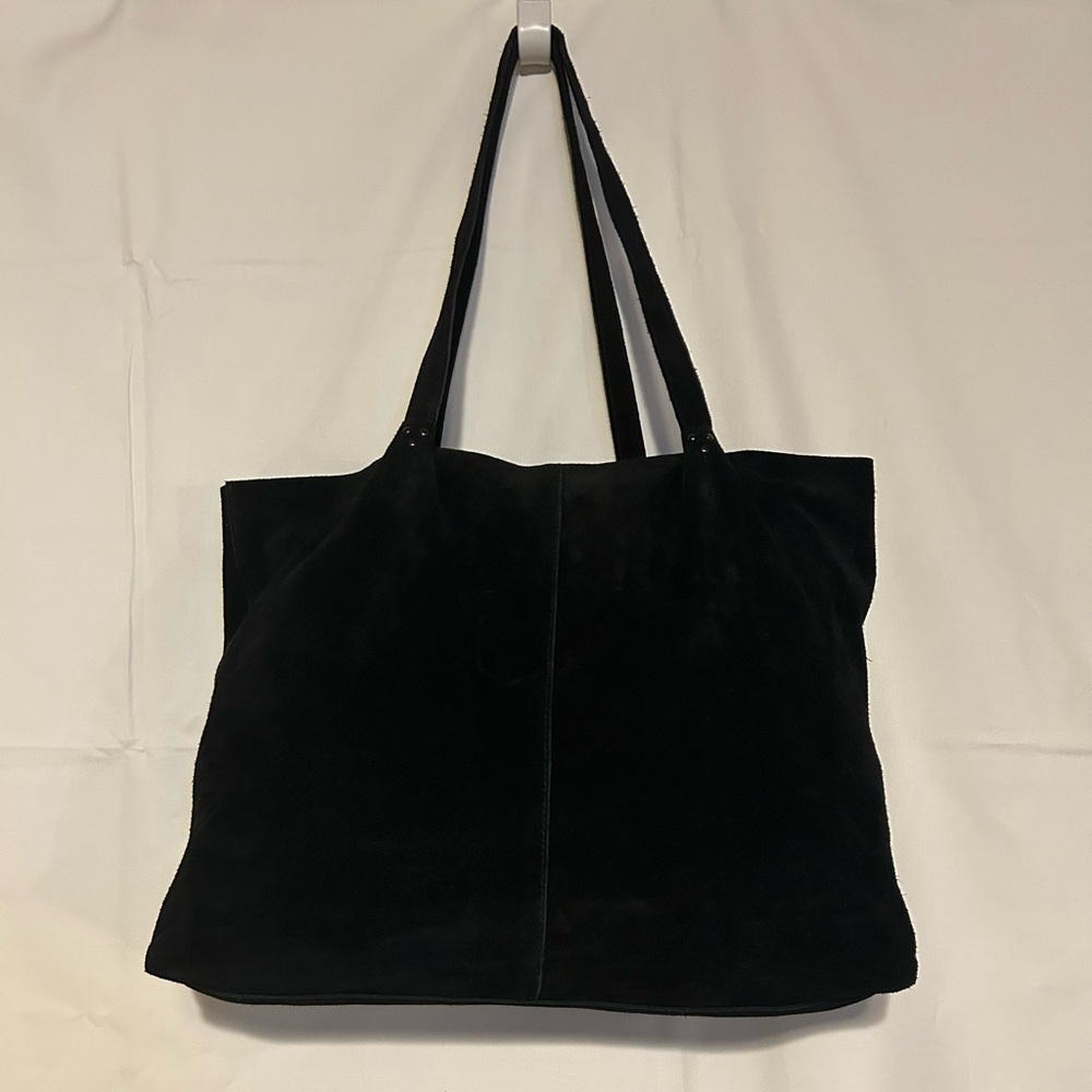 HAUTE HIPPIE Black Suede Tote Bag - Picture 3 of 6